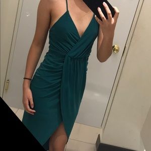 Charlotte Russe Green Dress Cross back
